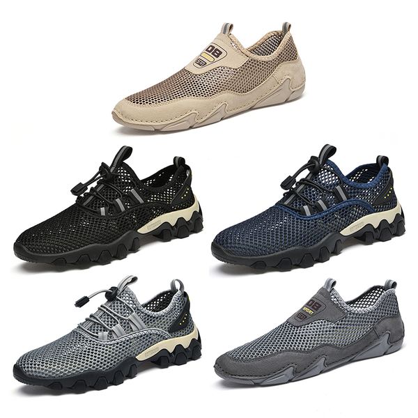 

2023 mesh mountain casual shoes men black grey brow bule beige breathable mens trainers outdoor sports sneakers color 5 hiking