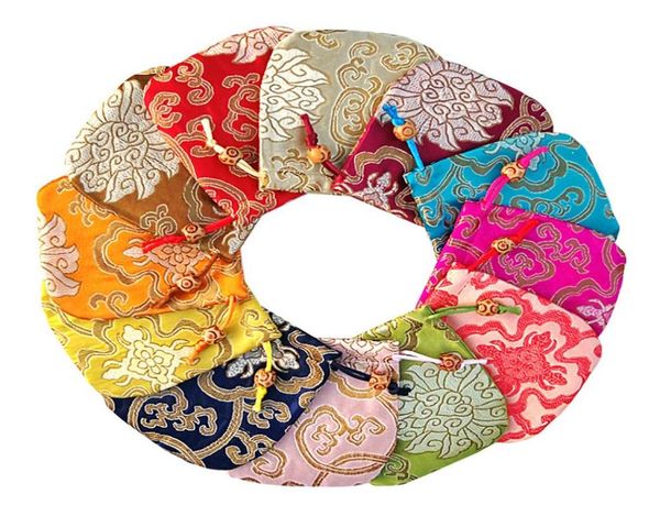 

damask creative pouches jewelry pouch silk embroidery handbags sachet auspicious wedding favors drawsting bags chinese style brace2299375, Pink;blue