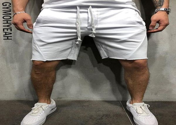 

gymohyeah 2019 new loose cargo shorts men cool summer short pants homme cargo shorts bermuda masculina modis streetwear y6197025, White;black
