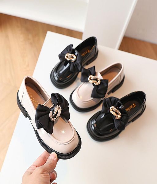 

fashion dress shoes with a bow kids designer spring chaussures filles baby girl chaussures pour enfants casual leather sandals bla7521259, Black;grey