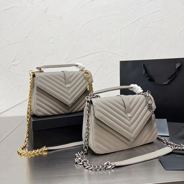 

2023 designers bags women fashion shoulder bag classic gold silver hardware chain messenger bag leather handbags lady quilted flap handle, Black;red
