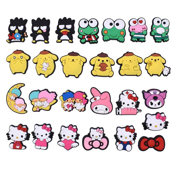 

anime charms wholesale childhood memories cats frogs funny gift cartoon charms shoe accessories pvc decoration buckle soft rubber clog charm, Blue