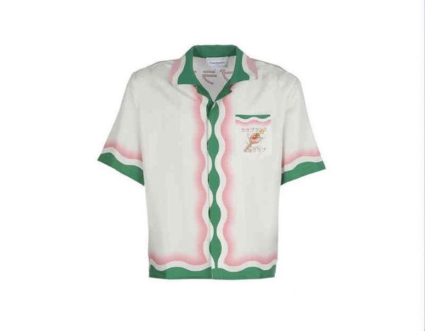 

2022 men women designer shirt summer casual silk shirts beach 2657527, White;black