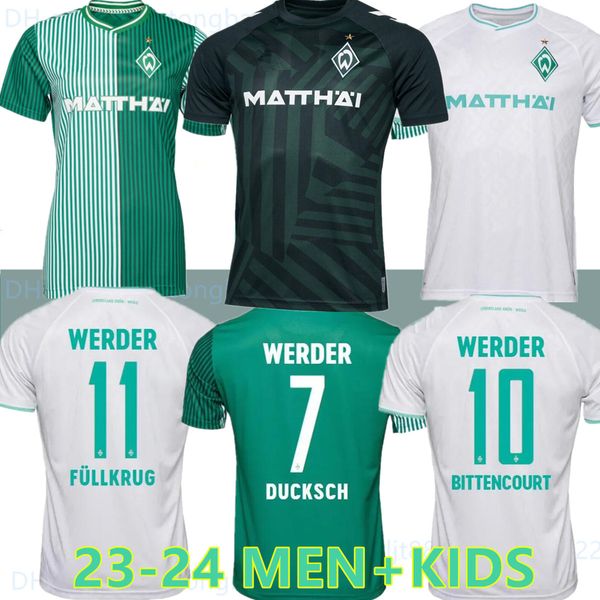 

2023 2024 werder bremen special soccer jersey marvin ducksch leonardo bittencourt black green 23 24 friedl pieper football shirts thailand q, Black;yellow