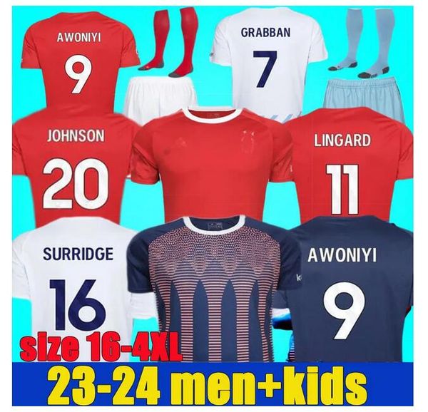 

23 24 lingard nottingham soccer jerseys johnson niakhate surridge 2023 2024 forest awoniyi ameobi mighten williams yates o'brien bianco, Black;yellow