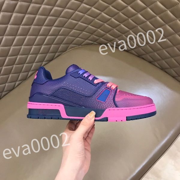 

luxurys designer men wedge outsole calfskin platform shoes rubber sneakers fashion casual shoe block fluorescent white sneakers rd0632, Black