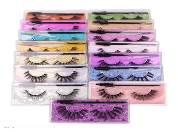 

3d false eyelashes with eyelash brush mascara brushes mink lashes 15 styles dramatic thick natural lashes wispy fluffy eye mak2043883