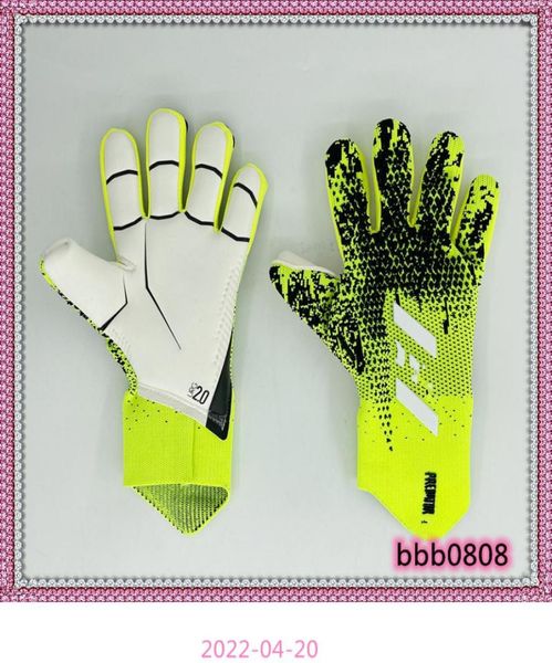 

2022 4mm new goalkeeper gloves finger protection professional men football gloves adults kids thicker goalie soccer glove10480419889411, Black