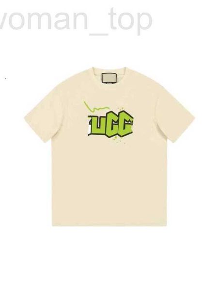 

women's t-shirt designer 2023 summer new g family letter printing font short sleeve t-shirt basic cotton versatile street round neck co, White