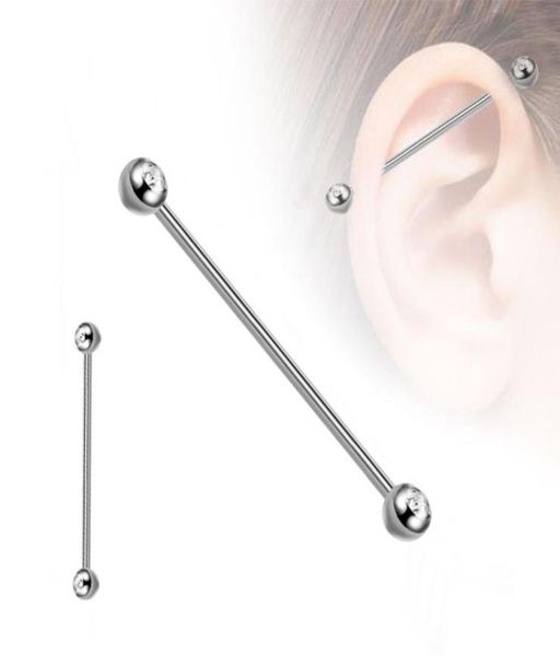 

stainless steel industrial barbell rail screw earring studs ear allergy proof piercing stud earrings piercing jewelry gifts for me5794442, Golden;silver