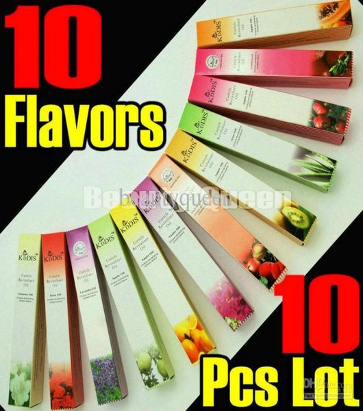 

10 pcslot 10 flavors cuticle revitalize oil pen mix taste nail art treatment kit set new ship5650544