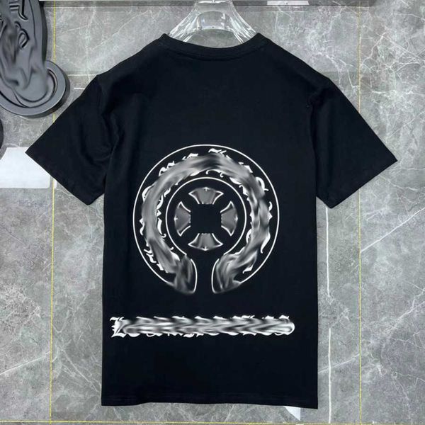 

luxury men's fashion t shirts brandch t-shirts designers men women tees horseshoe sanskrit cross print classics cotton t-shirt loose s, White;black