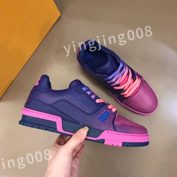 

2023 new luxurys designer sneakers classic men trainer casual shoes vintage platform trainers denim shoes rubber canvas leather sneaker rd06, Black