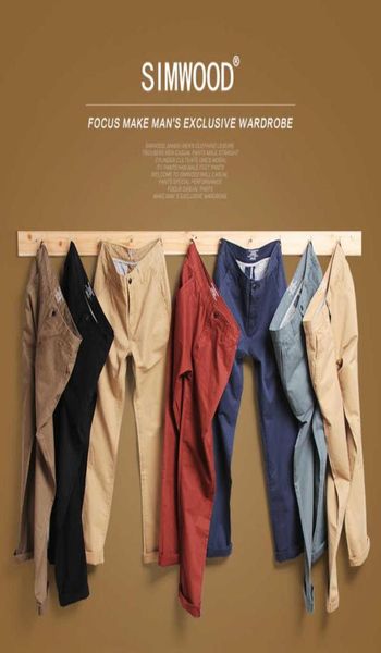 

simwood brand spring summer new fashion 2021 slim straight men casual pants 100 pure cotton man trousers plus size kx6033 h08319662882, Black