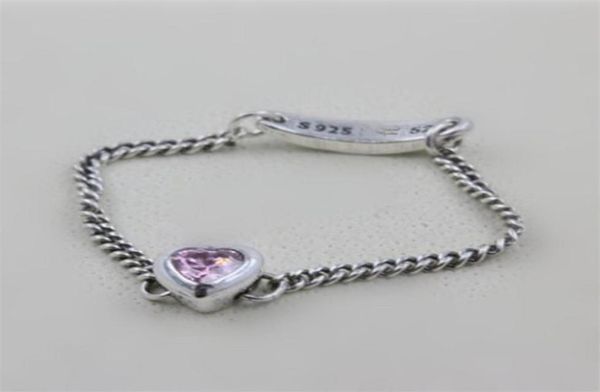 

2018 new 100% 925 sterling silver european jewelry spirited heart ring with pink cz fashion charm ring for women301i8114006