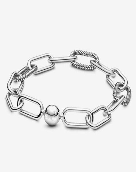 

new highquality 100 925 sterling silver me link bracelet fits european style jewelry charms and beads51610341551691, Golden;silver