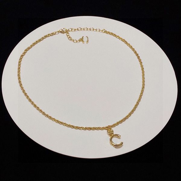 

designer gold silvery c-letter pendant necklaces chain crysatal choker brand ccity necklaces for women wedding party jewelry couple gifts 32, Silver