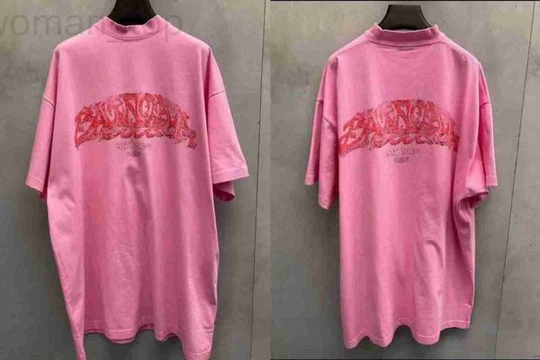 

women's t-shirt designer paris fashion brand 2023 summer new short sleeve t-shirt half b family flame print jyad, White