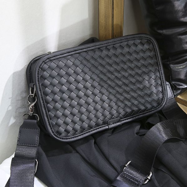 

briefcases men's handmade woven shoulder bag 230804