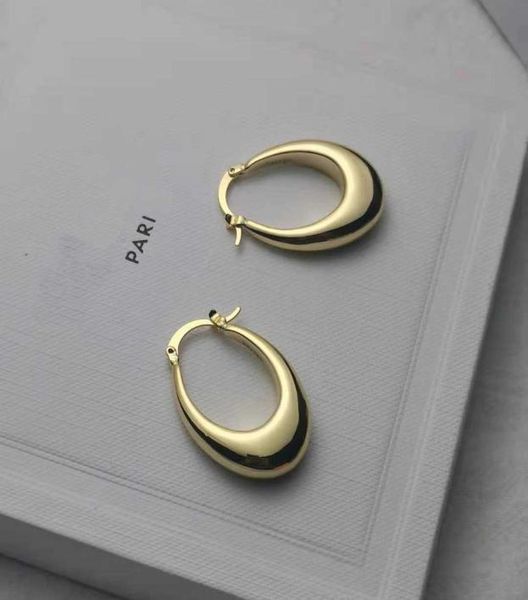 

hoop jewelry designer luxury earring water drop shape elegant simple oval earring solid circle earring buckle earrings ornaments3316247, Golden;silver