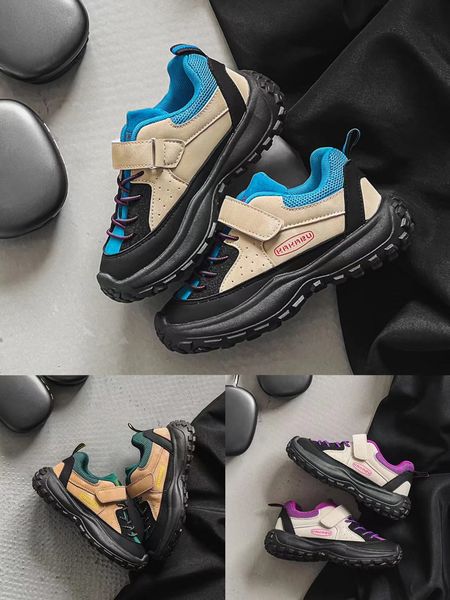 

big kid shoe black causal style running sneakers child designer boys autumn soccer boots genuine leather vamp kids shoes