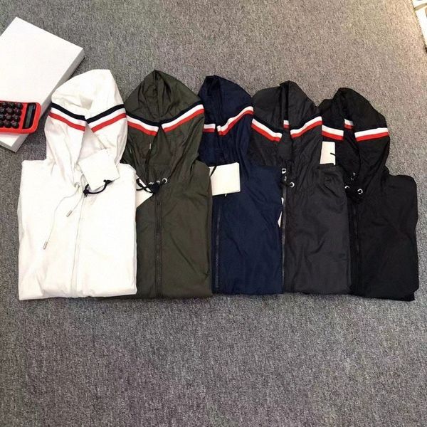 

mens jackets designer zipper long sleeve slim full up lightweight hooded jumper fit hooded coat sports thin hoodie coats loose s4p3#, Black;brown