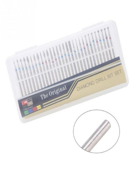 

30pcsset diamond nail drill bit milling cutter cuticle rotary burr clean files electric machine nail art manicure tools1314199