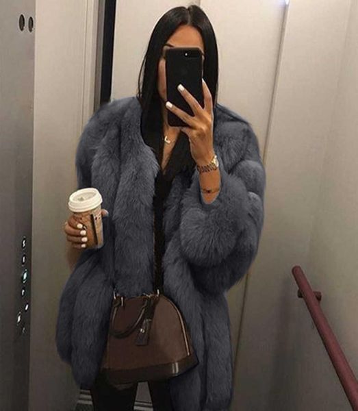 

mink coats women 2023 winter fashion pink faux fur coat elegant thick warm outerwear fake fur jacket chaquetas mujer ps size 3xl 4xl 5xl6335, Black
