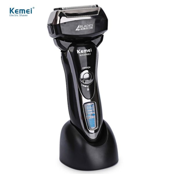 

kemei electric shaver floating waterproof lcd display 4 blade reciprocating razors original powerful beard shaving machine 38d2964000