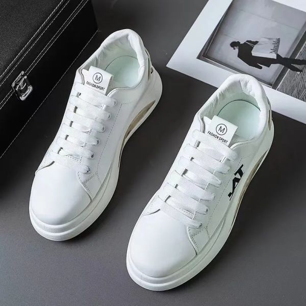 

2023 new luxury leather men's designer casual shoes brand comfortable outdoor white black outdoor sports shoes training shoes for men