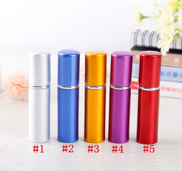

5ml portable mini aluminum refillable perfume bottle with spray empty makeup containers with atomizer for traveler sea rr8774749