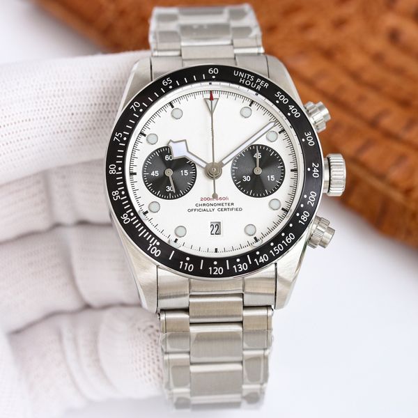 

tudors black bay bb58 aaaaa 5a quality watches chronograph automatic mechanical 41mm men m79360n with gift box sapphire crystal a018, Slivery;black