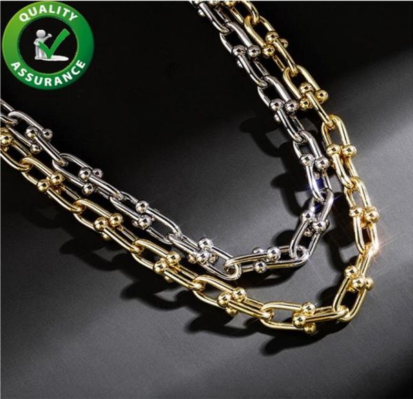 

hip hop jewelry mens necklace 18inch gold filled chain ins punk style luxury designer choker necklaces hiphop accessories christma2229717, Silver
