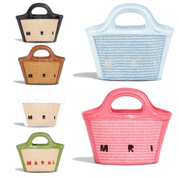 

handle marn tropicalia micro clutch bag lady raffias luxurys weave straw women handbag cross body outdoors mini tote bag designer men purses