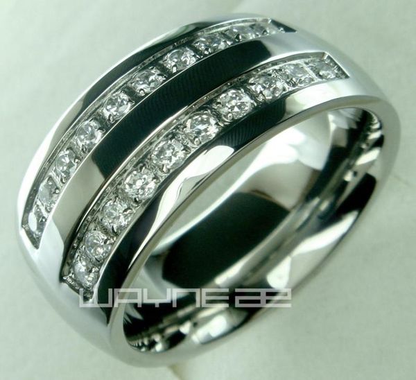 

his mens stainless steel solid ring band wedding engagment ring size from 8 9 10 11 12 13 14 158563529, Silver
