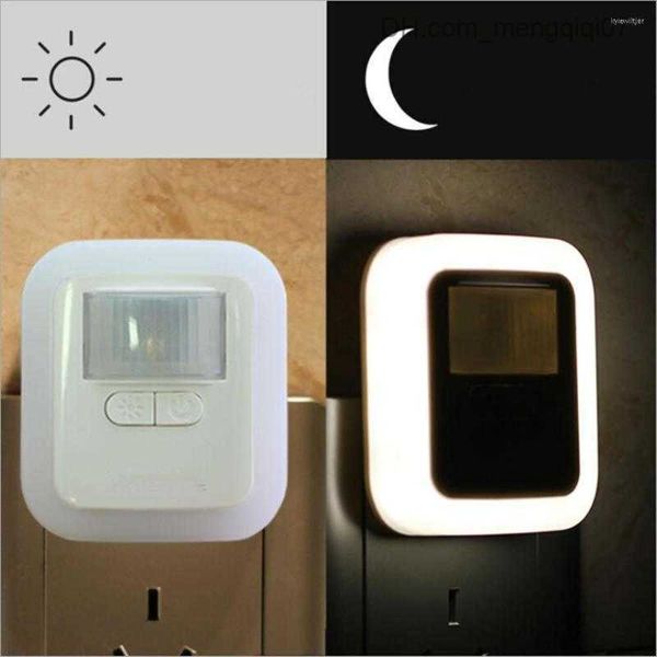 

lamps shades night lights eu plug wireless light control sensor led dusk-to-dawn for baby kids bedside bedroom lamp corridor z230805