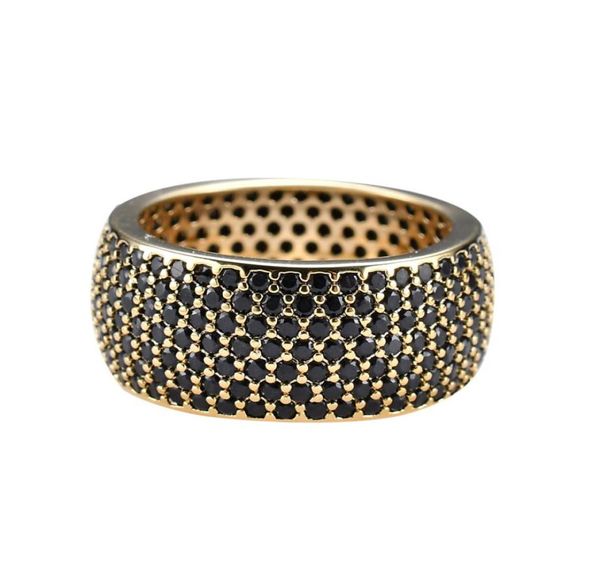 

wholecopper mirco pave black cz stone hip hop ring all iced out cz stone rings r0013105671, Golden;silver