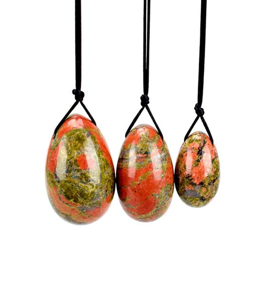 

egg massager natural unakite stone drilled jade eggs carved wa ball for women exercise9369734