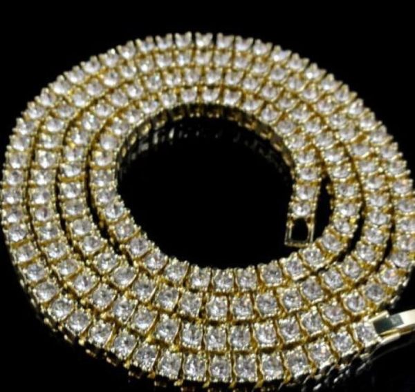 

hiphop necklace chain 14k gold iced out 1 row tennis mens hiphop necklace bling steampunk necklace1894406, Silver