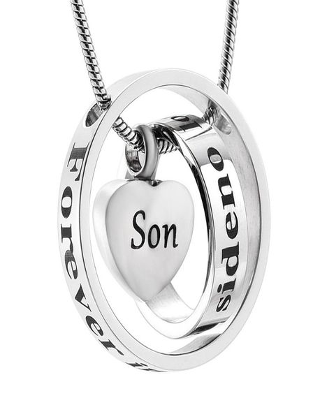 

ijd9954 accept custom engravequotson no longer by my side but forever in my heart quot stainless steel cremation necklace urn8224442, Silver