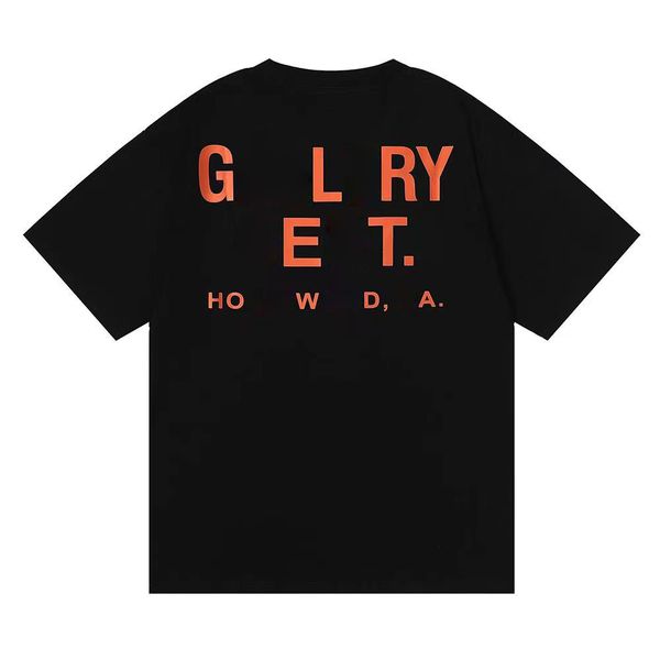 

2023 men's and women's fashion t-shirt letter printing trend casual loose short t-shirt half sleeve t-shirt, White;black