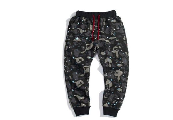 

men039s fashion hip hop pants embroidery loose camo pants men women cotton sweatpants29822707677032, Black