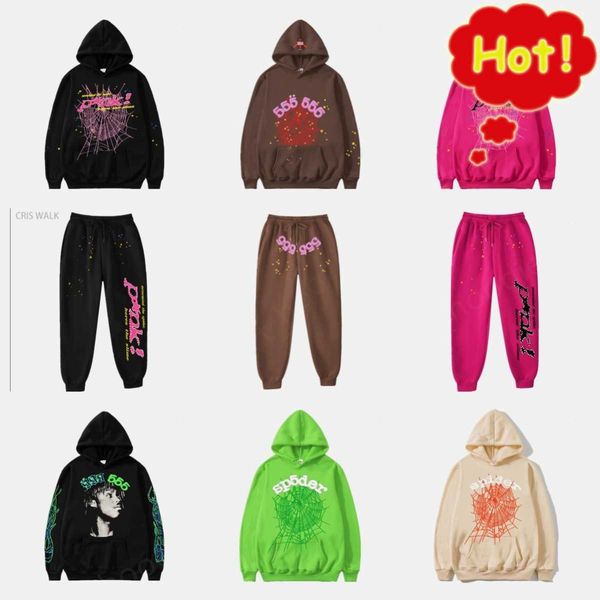 

spider hoodie pink spider hoodie young thug sp5der hoodie tracksuit 555555 men women hoodie web jacket sweatshirt spider 555 spider hoodie, Black