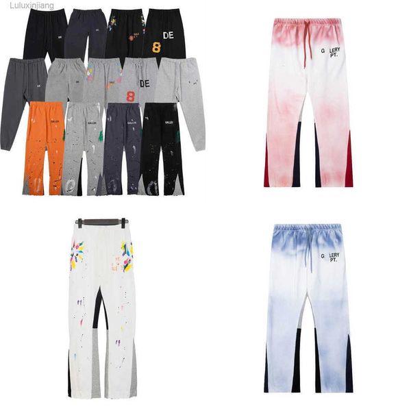 

designermens graffiti pants designer galleries depts sweatpants letter print womens couple loose versatile casual straight vintage trousers, Black