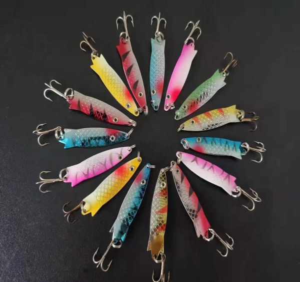 

whole 30 pclot fishing lures spoons kit crankbait spoon bass trout walleye 68g6cm 8404641