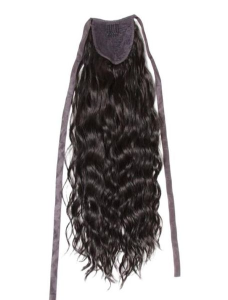 

diva1 human hair wavy curly ponytail hairpiece wrap around clip in drawstring brazilian hair drawstring ponytail for black women 12329839
