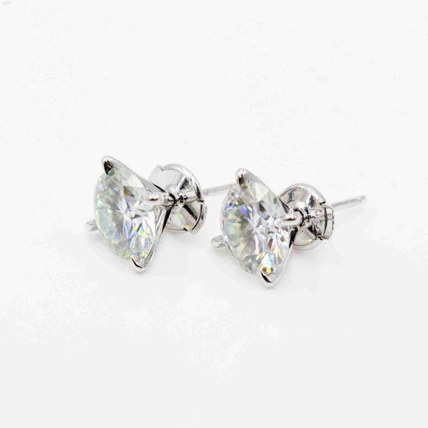 

fashion jewelry 14k gold moissanite diamond simple stud earring for women, Golden