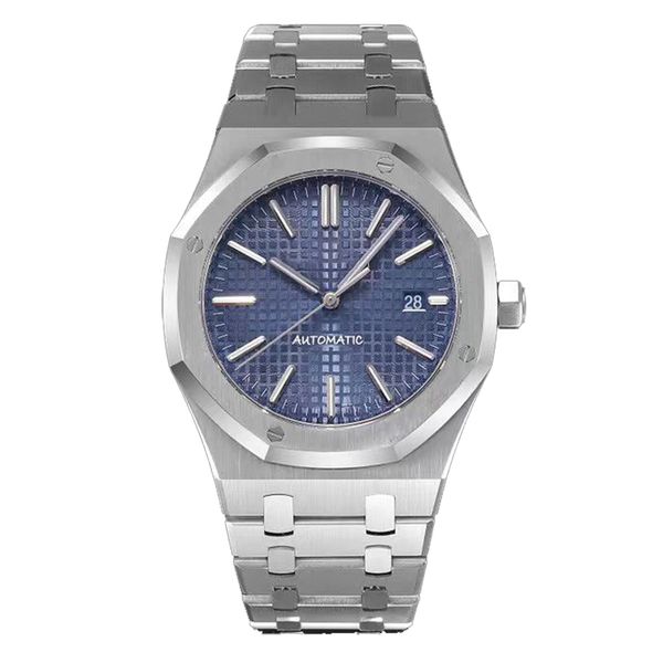 

41mm watches men automatic watches male watchs mechanical montre full stainless steel swim wristwatches sapphire luminous business waterproo, Slivery;brown