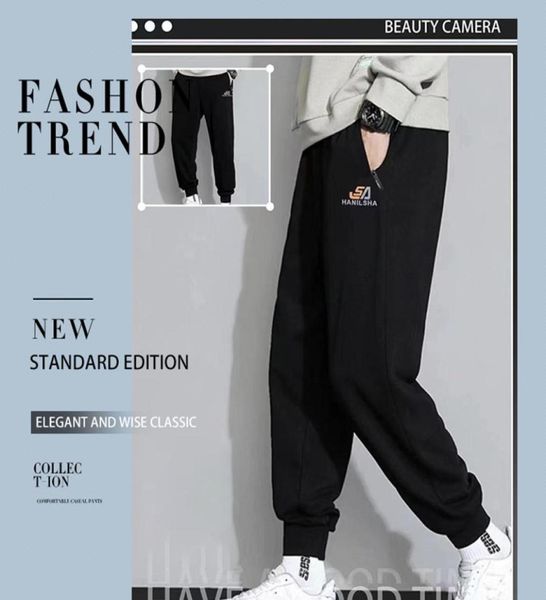 

winter sports pants men loose plus size casual trousers for fat people velvet thickening s338184354837959645, Black