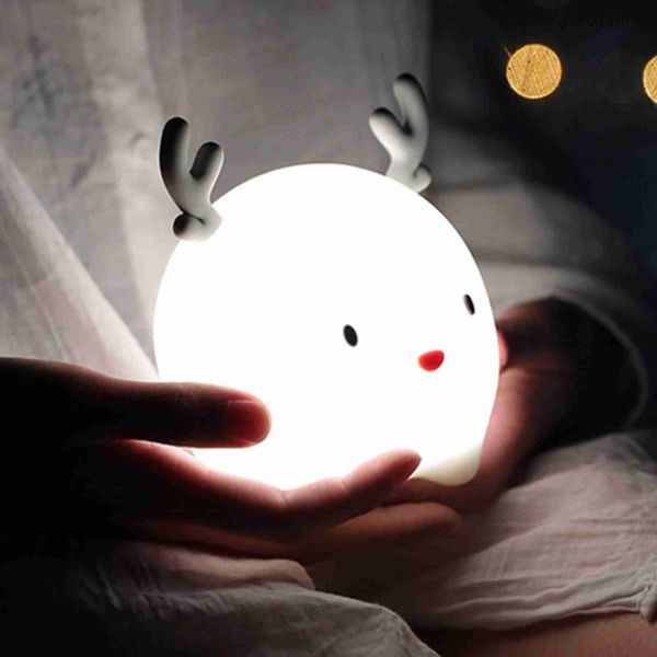 

lamps shades lamps shades cute silicone deer night light 7 color led kindergarten baby night light usb charging bedside lamp for home childr